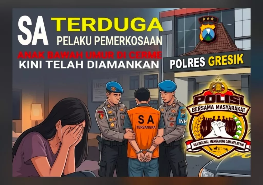 Kasus Dugaan Persetubuhan Anak di Cerme, Terlapor Dikabarkan Ditahan Polres Gresik