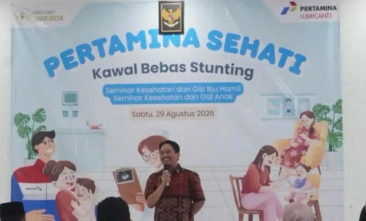 Pertamina Lubricants Cegah Stunting di Pulopancikan Gresik