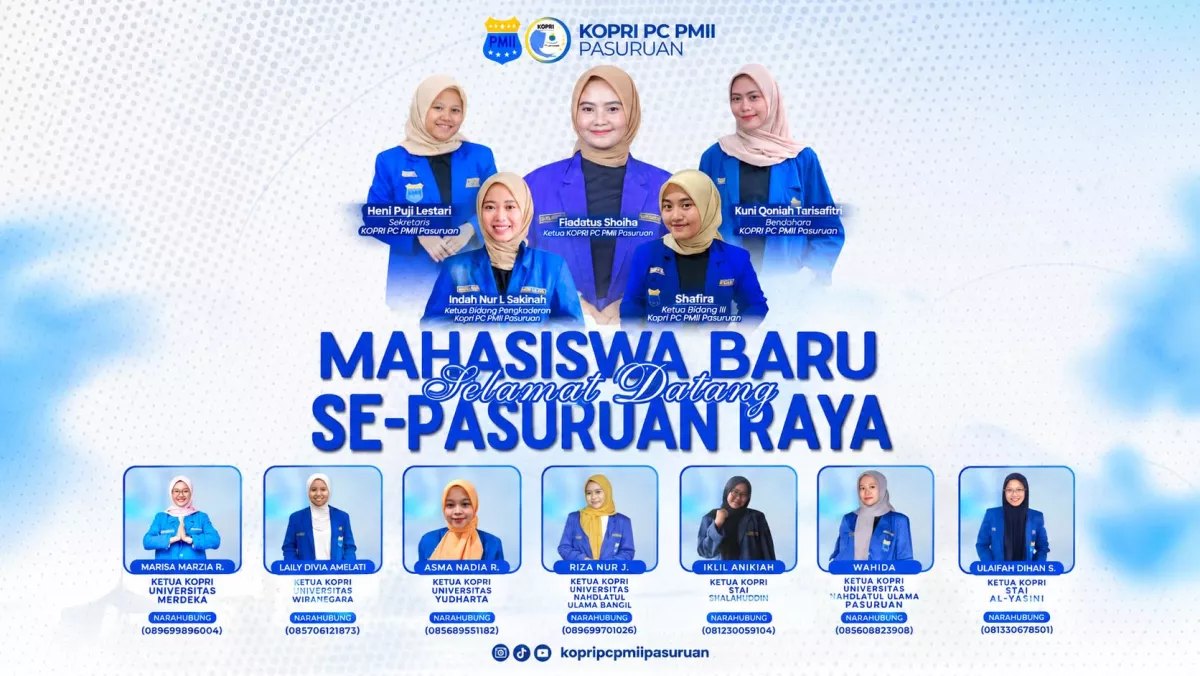 KOPRI PMII Pasuruan Raya Sambut Maba, Siapkan Ruang Kaderisasi di 7 Kampus 