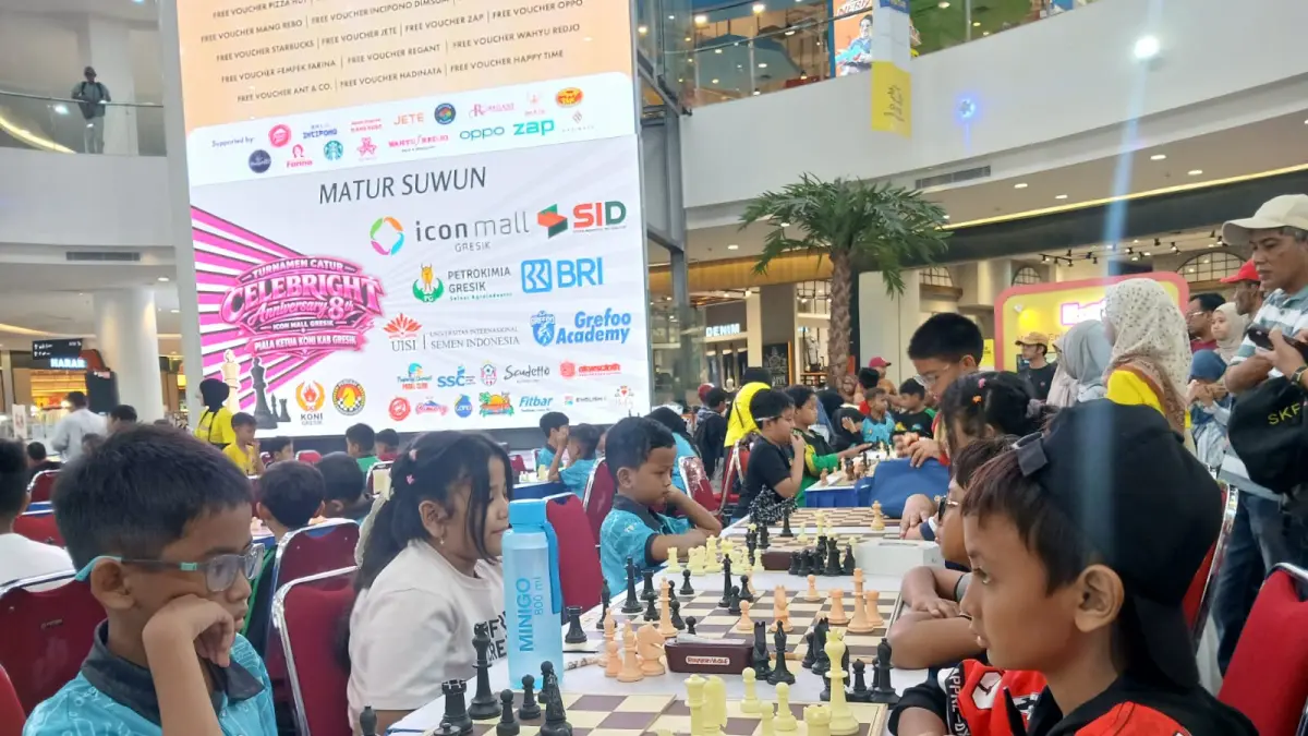 241 Pecatur Cilik se-Jatim Adu Strategi di Icon Mall Gresik, Hadiah Beasiswa Capai Rp32 Juta