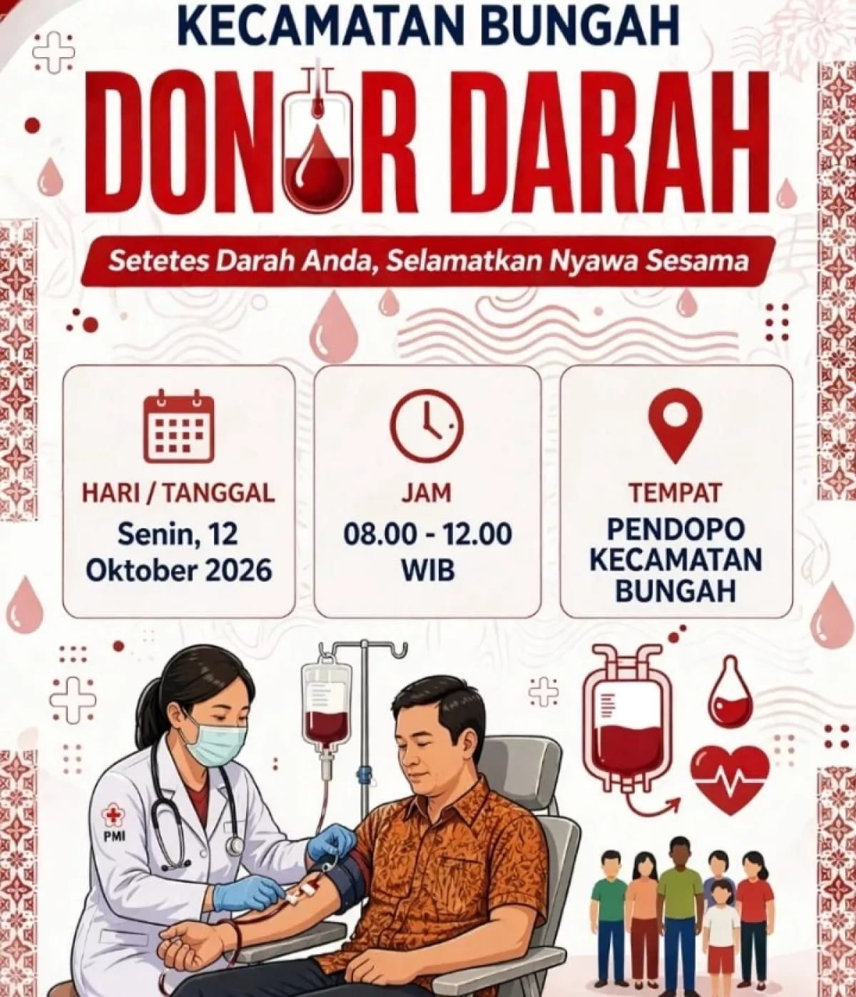 Sulaiman dan Sumini Kembali Gelar Donor Darah di Bungah Gresik